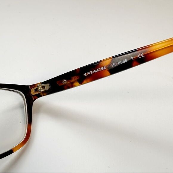 Coach Prescription Frames  Black Tortoise Square Women's Acetate Eyeglasses - Picture 6 of 14